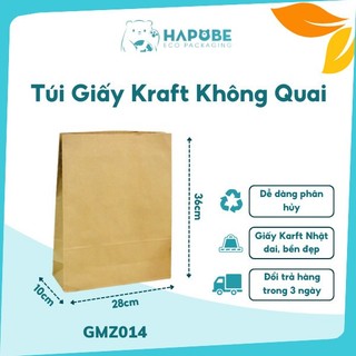 Combo 100 túi giấy kraft không quai 28x10x36cm gmz014
