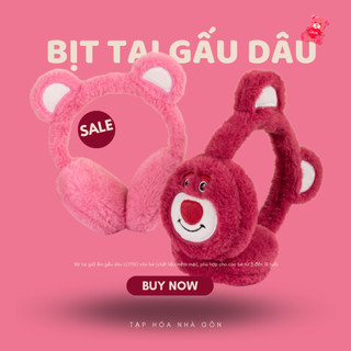 Bịt tai giữ ấm gấu dâu LOTSO cho bé(chất liệu mềm mại) cho trẻ em.