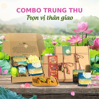 Set quà bánh Trung Thu 2024 gồm bánh và trà và gối thảo dược 🥮 , date bánh mới, HSD 2 tuần _ Onatree