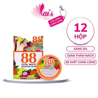 Lốc 12 hộp kem thâm nách 88 total white underarm cream thái lan giảm thâm, trắng mịn, khử mùi