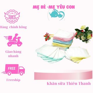 Khăn sữa gạc siêu thâm 4 lớp loại nhỏ Thiên Thanh , Mẹ bé, Mẹ yêu con