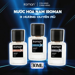 Nước Hoa Cao Cấp 30ml IROMAN Lưu Giữ Mùi Hương Thơm Ngát Dài Lâu Trên Cơ Thể