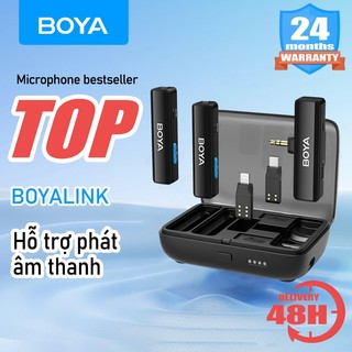 BOYA  BOYALINK Micro không dây thu âm 3 in 1 Mic cài áo livestream vlog/ live/ video/ ghi âm type c microphone camera