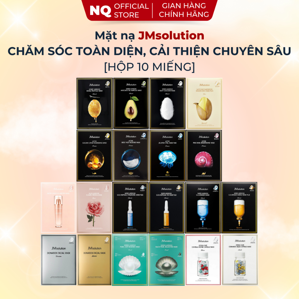 Mặt Nạ JMSolution Phục Hồi, Cấp Ẩm, Giảm Mụn, Dưỡng Da, Chăm sóc toàn diện 30ml x10