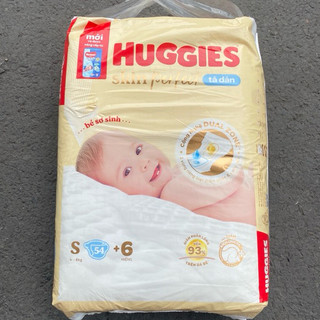 Tã cho bé sơ sinh huggies loại dán s54 - gói 54 miếng + tặng 6 miếng