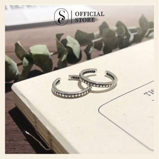  Nhẫn bạc S925 SOFF CLUB nhẫn unisex nhẫn ngón út đeo khớp tay hoạ tiết chấm bi trẻ trung phù hợp nhiều phong cách 