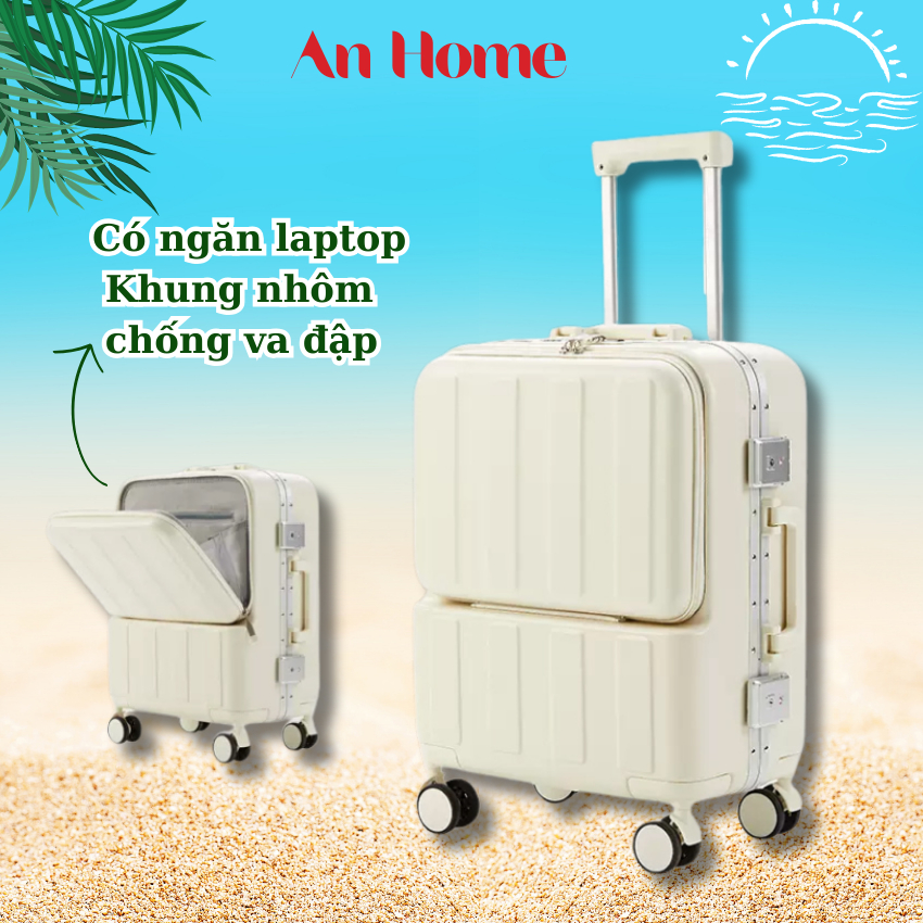 Vali du lịch Vali kéo 20 inch 24 inch có ngăn laptop cổng sạc USB PVL23-10 An Home Pehouse