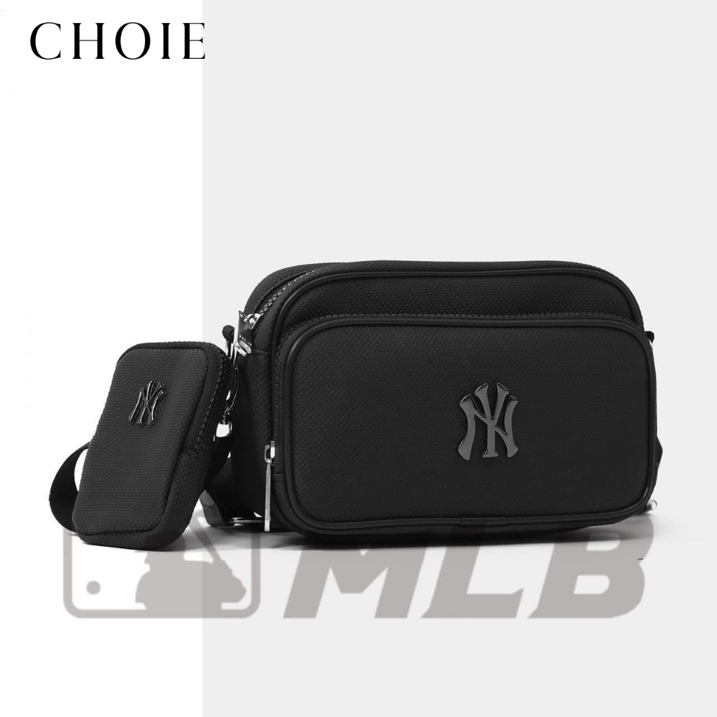 Túi Đeo Chéo MLB Logo Kim Loại NY Vải Da Chống Nước, Túi Đeo Chéo Mini Nam Nữ Phong Cách Trẻ Trung _CHOIE TX02