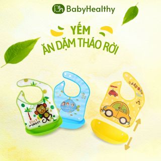 Yếm chống thấm có máng cứng cho bé