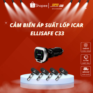 Cảm biến áp suất lốp icar ellisafe c33 cảm biến áp suất lốp ô tô kết nối androibox