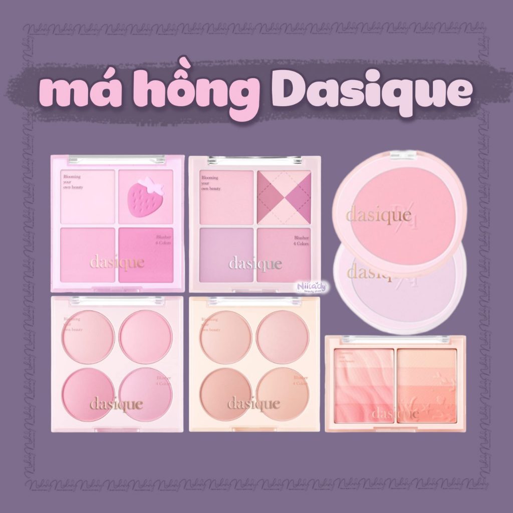 Má hồng Dasique Blending Mood Cheek, Dasique Soft Blur Cheek