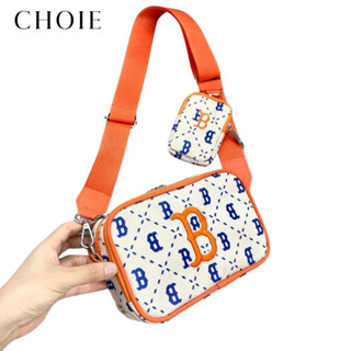Túi Đeo Chéo MLB Logo Thêu Chữ B Vải Canvas Cao Cấp, Túi Đeo Chéo Mini Nam Nữ Phong Cách Trẻ Trung _CHOIE TX06