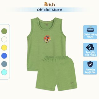 Bộ quần áo ba lỗ ASTAR vải cotton rayon in hình ngộ nghĩnh cho bé trai,bé gái từ 9 tháng đến 6 tuổi