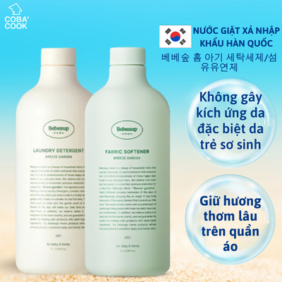 Nước Giặt Xả Quần Áo Không Gây Kích Ứng Da Nhập Khẩu Hàn Quốc Bebesup