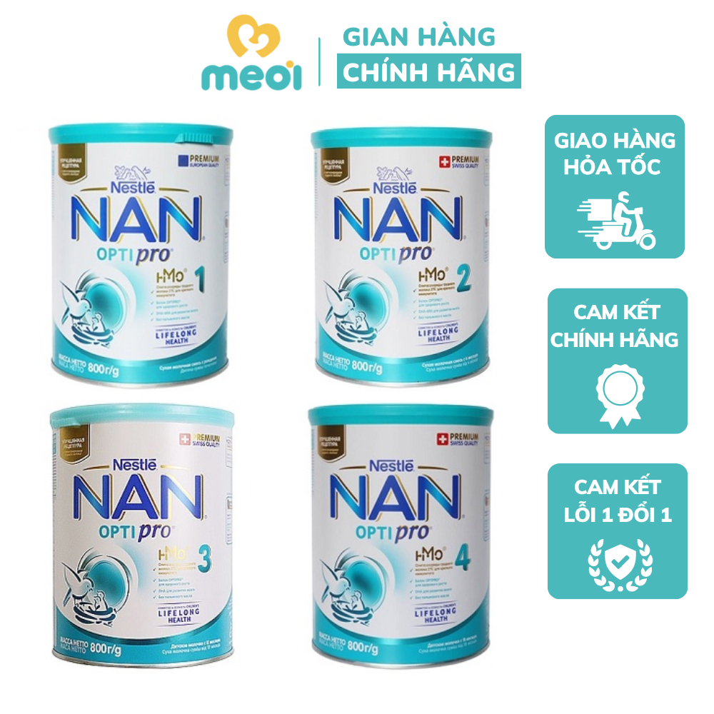 Sữa Nan Nga số 1,2,3,4 800g cho bé