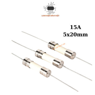 Cầu chì sứ chân cắm 15A 250V 5x20mm - linhkienbachviet