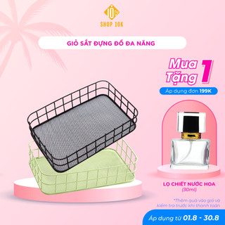 Giỏ sắt đựng đồ chữ nhật SHOP10K Giỏ sắt Decor trang trí nhiều màu SP004409