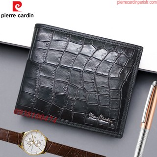 Ví Pierre Cardin chính hãng da bò thật dập vân cá sấu ví ngang PCJ2112