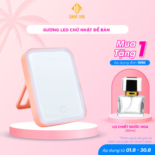 Gương led cảm ứng hình chữ nhật SHOP10K, gương có 3 chế độ sáng - SP004534
