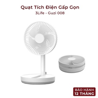 Quạt tích điện gấp gọn Guzi 3Life 008, pin trâu 8000mAh, thiết kế chắc chắn gấp gọn dễ dang di chuyển đi xa.