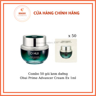 Combo 50 gói kem dưỡng Ohui chống lão hóa ngừa nếp nhăn Prime Advancer Cream Ex 1ml