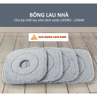  Miếng bông lau nhà hình vuông có lỗ dùng cho cây lau nhà tách nước bẩn M16  Joybos Zolele UTRUST  