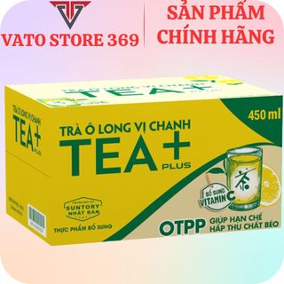 Trà ô long vị chanh tea+ plus chai 450ml