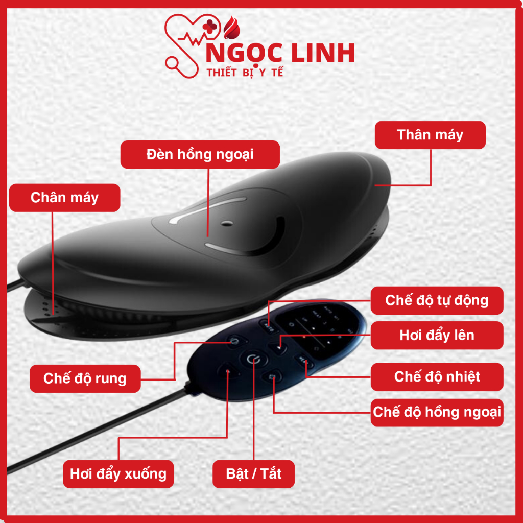 Máy Massage Thắt Lưng Hồng Ngoại ST-1201C [BẢO HÀNH 24 THÁNG] Giảm Đau Thắt Lưng, Hỗ Trợ Điều Trị Thoát Vị Đĩa Đệm...