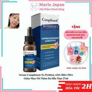 Serum compliment no problem aha bha pha giảm mụn mờ thâm da dầu mụn 27ml