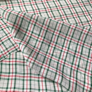 Vải Kate Pha Kẻ Caro Khổ 1m48 - Chất Mỏng, Không Giãn, Khô - May Màn, Rèm Cửa, Khăn Trải