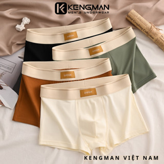 Sét 4 quần sịp đùi nam KENGMAN MEN'S UNDERWEAR boxer quần xì cotton ship nam co dãn thấm hút đồ lót mềm mịn COTTON