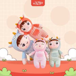 Búp Bê Em Bé Gái Áo Kẻ Cute Đáng Yêu, Búp Bê Nhồi Bông Cho Bé Cao Cấp Tazin