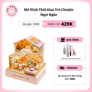 Mô hình nhà búp bê Thời gian trò chuyện ngọt ngào, mô hình nhà gỗ Sweet time tự làm DIY CUTEROOM- Nhà gỗ MH03 nhà búp bê