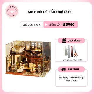 Mô hình búp bê nhà dấu ấn thời gian, mô hình nhà gỗ mark time tự làm diy cuteroom- mh06