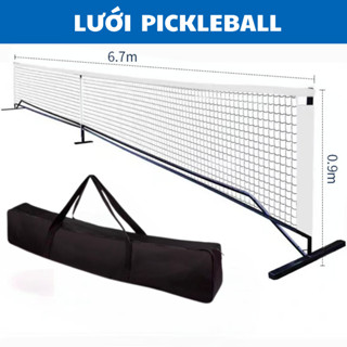 Bộ lưới Pickleball  di động tiêu chuẩn thi đấu, khung lưới tập đánh bóng pickleball 6,7m PICKLEPRO