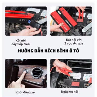 Kích Bình Đề Nổ Xe Hơi SOULOR Có Chức Năng Bơm Hơi, Sạc Dự Phòng Q8A