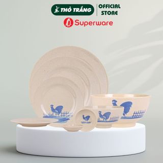 Bộ tô, chén, dĩa Thanh Kê nhựa Melamine cao cấp Superware Thái Lan