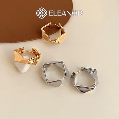Bông tai nữ chuôi bạc 925 Eleanor Accessories hình học basic phụ kiện trang sức khuyên tai 7929