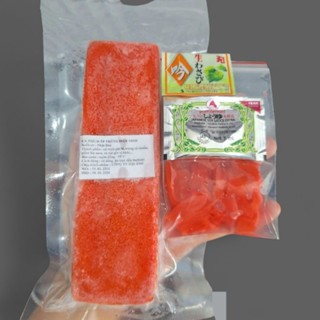  1 thanh cá trích ép trứng + tặng gừng + mù tạc + nước tương  CÁ TRÍCH ÉP TRỨNG NHẬT BẢN  khách chọn màu  