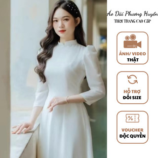 Áo dài học sinh cấp 3 vai bồng, áo dài đi học- áo dài phương huyền