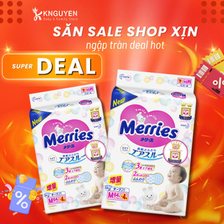 Bỉm Merries cộng miếng dán/quần Nội Địa Nhật size NB76+6/S82+6/M64+4/L58 / M58+6 / L44+6 / XL38+6