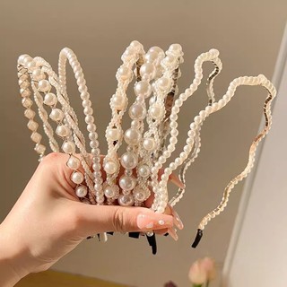  Băng đô bờm cài tóc ngọc trai đính đá phong cách Hàn Quốc Alara mấn áo dài tết cô dâu cho nữ tiểu thư đẹp sang trọng 