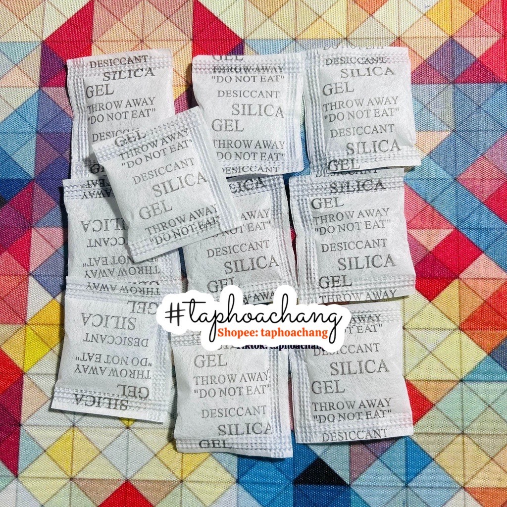 10 gói hút ẩm đa năng an toàn Silicagel [1g/gói] - hút ẩm sách truyện, quần áo, giày dép, thực phẩm