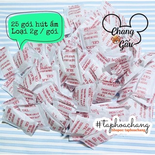 [HÀNG CÓ SẴN] 25 gói hút ẩm 2g/gói bảo quản sách truyện, đồ dùng