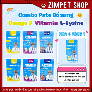 Combo 6 gói Pate Mr.Vet hỗ trợ Bổ sung chất Dinh dưỡng, Vitamin, Omega3 cho mèo