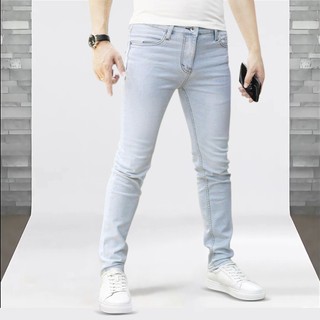 Quần Jean Nam Ống Suông, Xanh Nhạt, Bền Đẹp