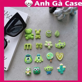 Charm xanh lá - toystory - hoa lá - mike trang trí kẹp tóc, vỏ ốp điện thoại, diy
