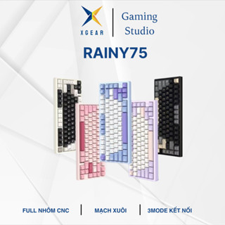 [New-BH12T] Rainy 75 Chính Hãng - Bàn phím cơ custom Rainy75 full nhôm CNC, 3 mode, tạ gương quốc dân bh 12 tháng