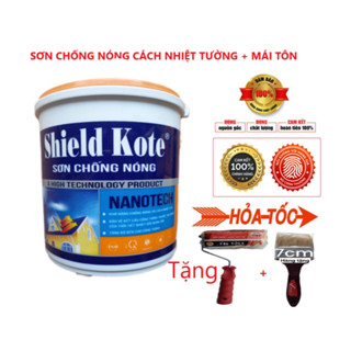 Sơn Chống Nóng Shield Kote 5kg Giảm Nhiệt,  Chống Hấp Thụ Nhiệt Độ Của Mặt Trời, Dùng Cho Mái Tôn, Sân Thượng, Tường Nhà