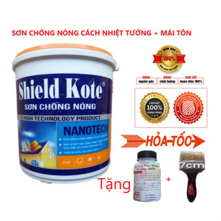  Sơn Chống Nóng Shield Kote 5kg Giảm Nhiệt  Chống Hấp Thụ Nhiệt Độ Của Mặt Trời Dùng Cho Mái Tôn Sân Thượng Tường Nhà 